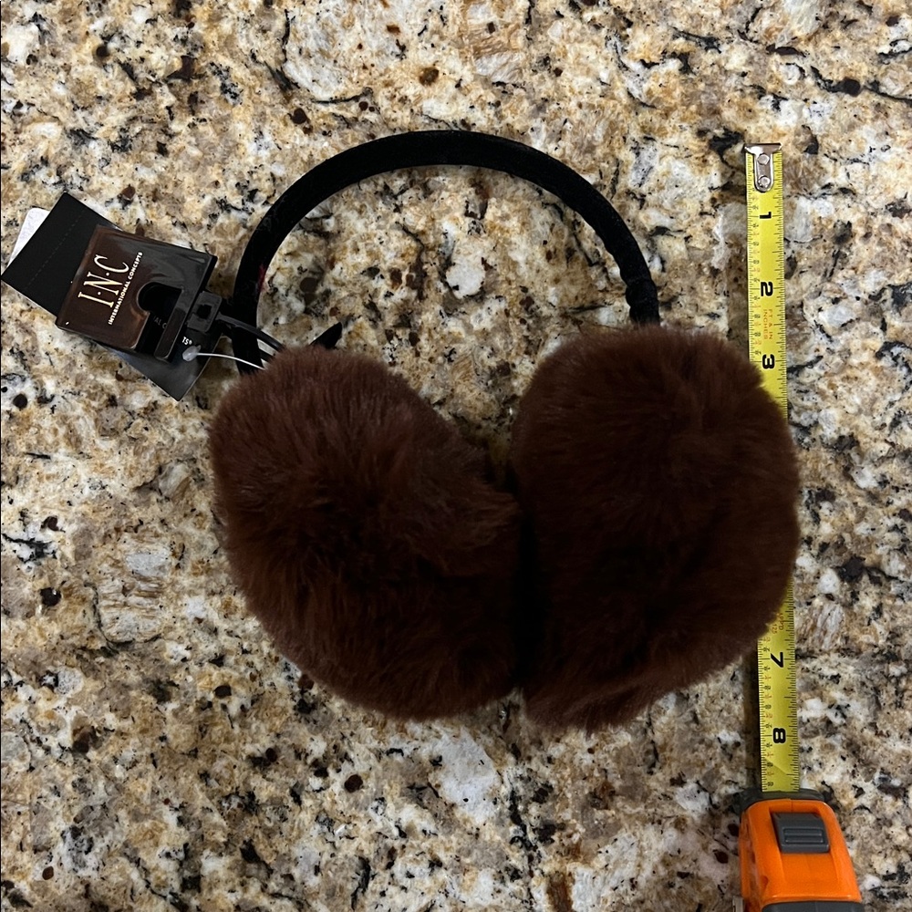 New - INC International Concepts Faux-fur Earmuffs in Brown - Picture 4 of 4